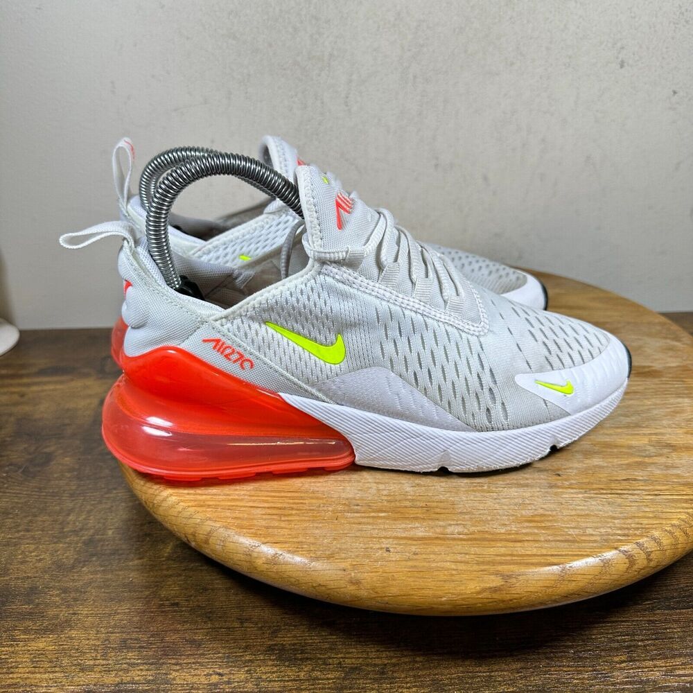Nike Air Max 270‎ White Crimson Volt Womens Size 7 Running Shoes AH6789-114